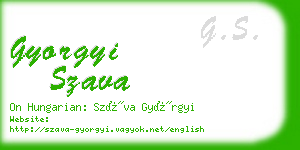 gyorgyi szava business card